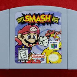 Super Smash Bros Video Game Cartridge For Nintendo 64 - Cartridge Only - No Manual - No Box - N64 - Working