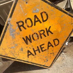 Road Work Ahead sign