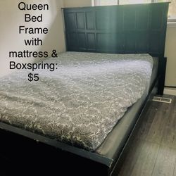 Queen Bed Frame Set: $5/ALL