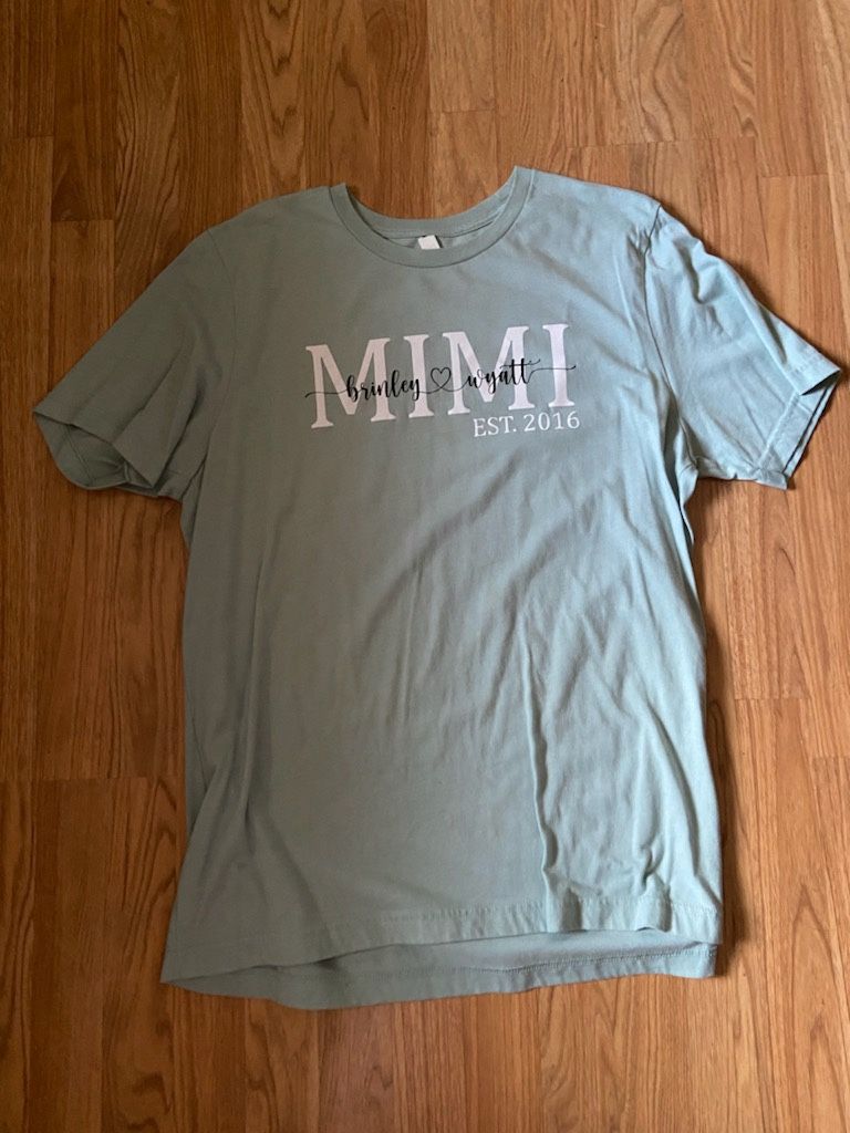 Mimi shirt bundle. With grandchildren names Wyatt & Brinley. Includes both. Both are size xl