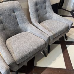 Set of 4 Modern Upholstered Chairs