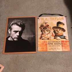 Vintage Print Tin Signs