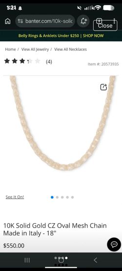 Italian 10kt and CZ necklace