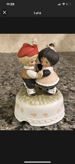 VTG HTF 1983 Enesco Poppyseed Collection Music Box E-3214 Barbi Sargent Gt Cond.