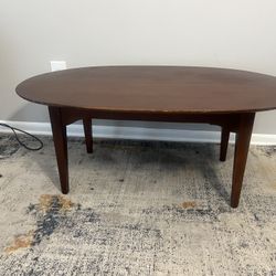 Beautiful Oval Shaped Brown Coffee Table 