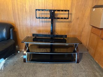 3-Shelf Glass TV Stand with Mount