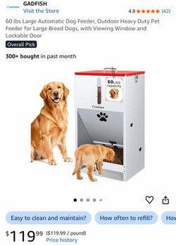 60lb large automatic dog feeder
