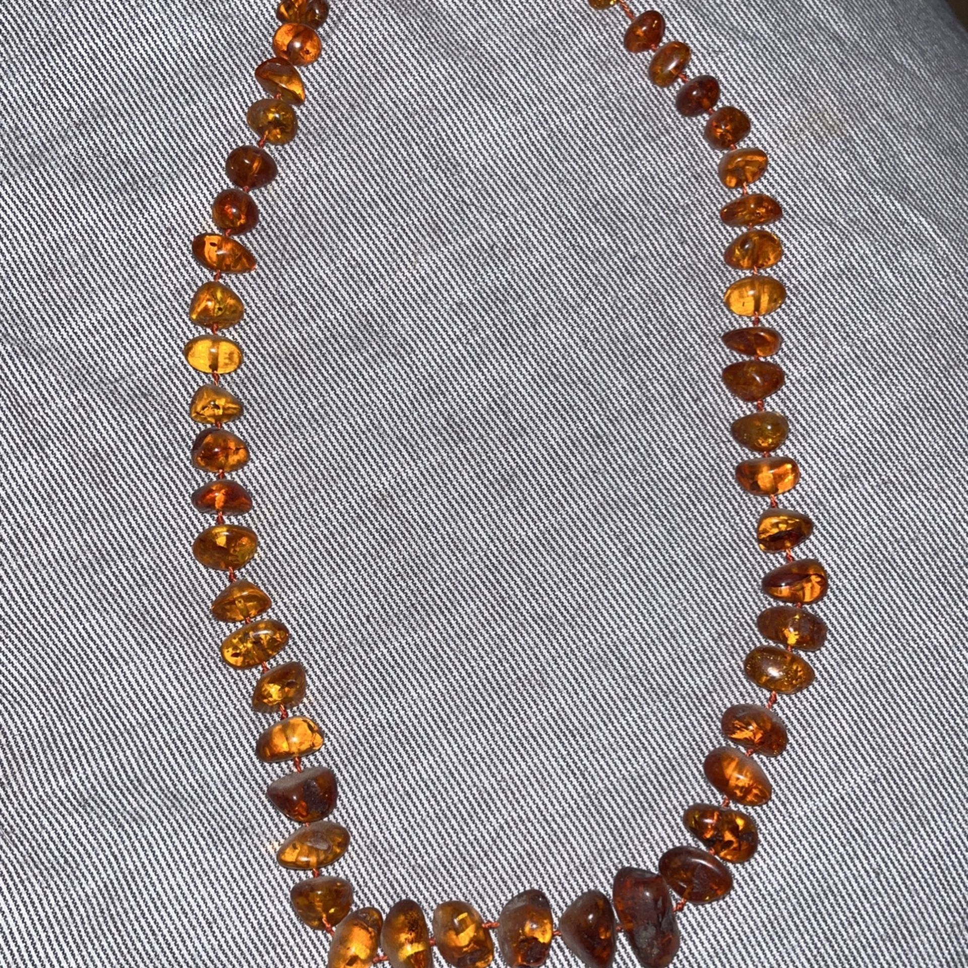 Beaded Amber Necklace