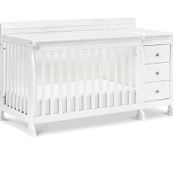 Baby Crib Changer Combo With Mattress 