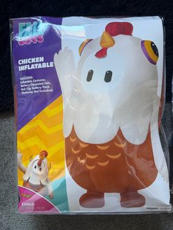 Fall Guys Chicken Inflatable Costume Child LG/XL