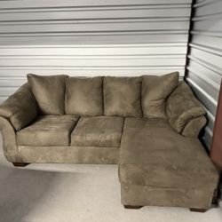 Gray Sectional And Loveseat