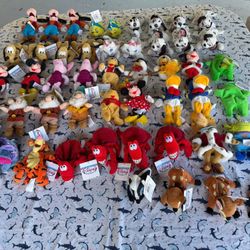 Vintage Disney Mini Bean Bag Plush Lot