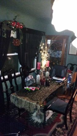 Glass dining table