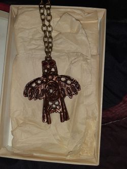 Copper-Tone Bird Pendant Necklace