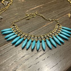 Turquoise Bold Statement Necklace