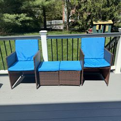 Outdoor / Patio Wicker Chair Set
