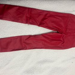 Brand new red faux pants from fashion nova