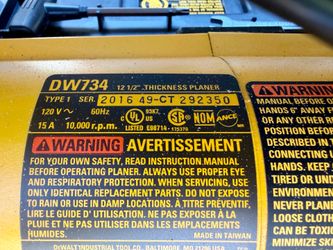 Dewalt planer  DW 734