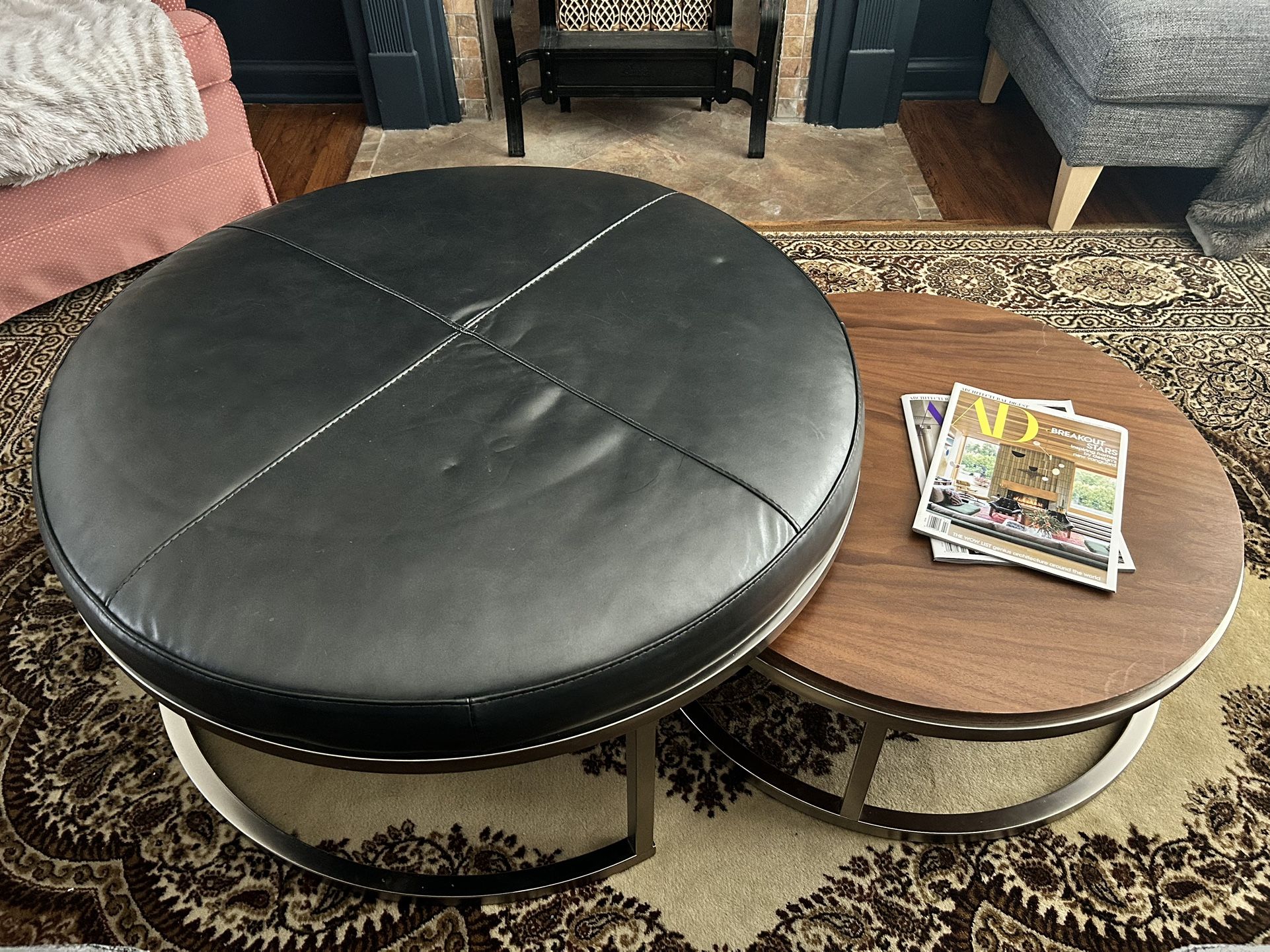 Leather Ottoman / Coffee table