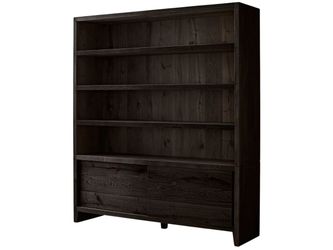 RESTORATION HARDWARE Wyeth Black Oak Open Sideboard & Hutch