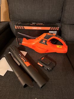 Leisch Life Cordless Leaf Blower, 21V Handheld Electric Leaf Blower with One 2.0Ah Battery and Charg