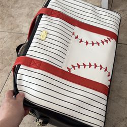 Betsey Johnson baseball softball duffel bag purse