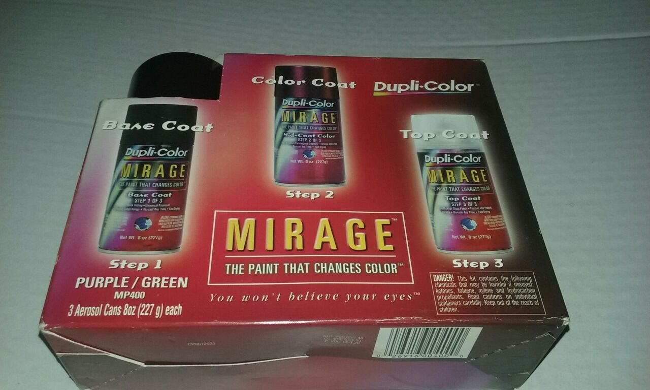 MP400 dupli-color MIRAGE purple/green paint that changes color KIT
