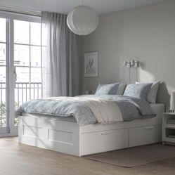 IKEA Queen Brimnes bed W/ Storage!