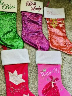 Sequined Christmas Holiday Stocking