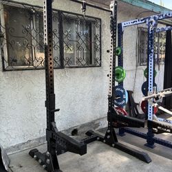 Rogue monster half rack for sale with safety spotter arms