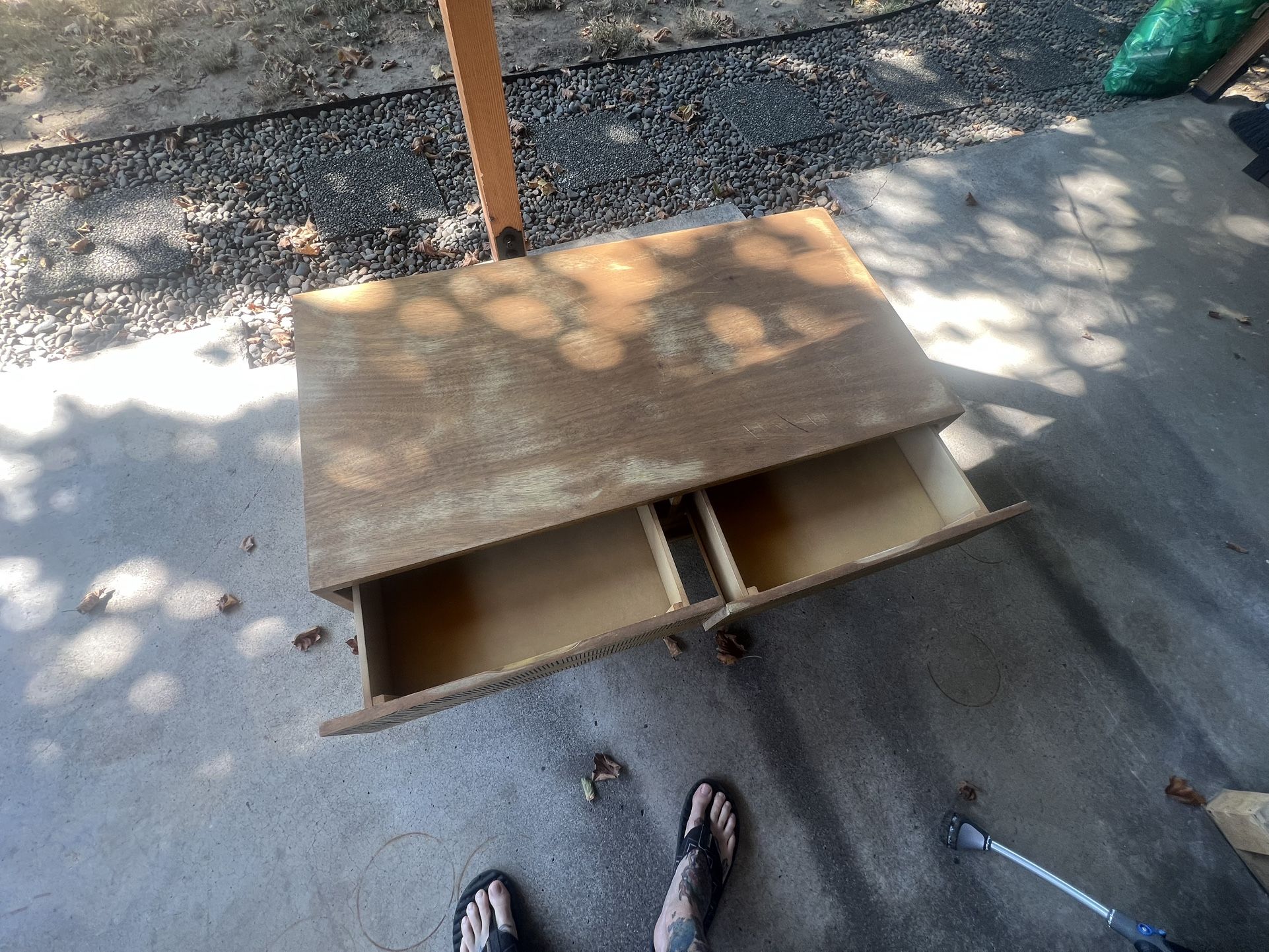 Art Deco Coffee Table. 2 Drawers.