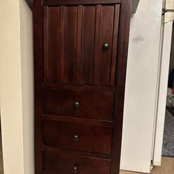 Crate & Barrel Solid Cherrywood cabinet with drawers