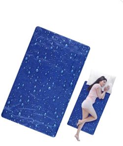 Drydiet Cooling Pad Mat For Bed,Gel,Plain,48 X 28 Inch,Dark Blue