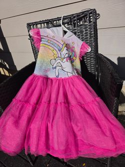 Cute pink unicorn dress size 10 good for parties