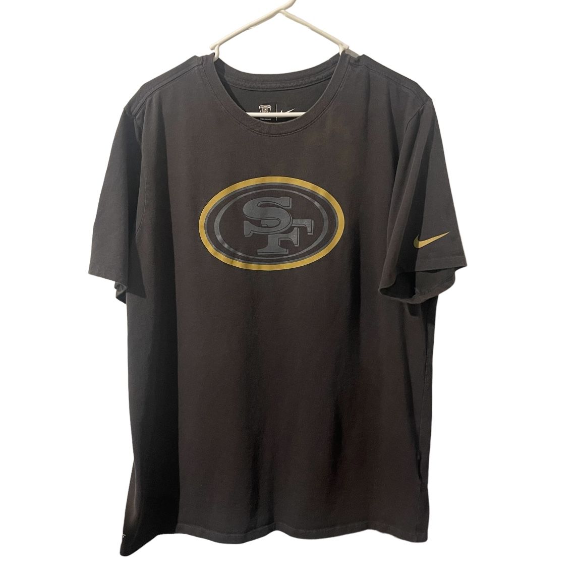 San Francisco 49ers Shirt Men XL Gray Nike Dri-Fit NFL Football Athletic Tee