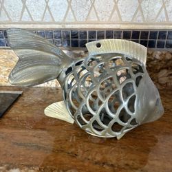 Vintage Brass Koi Fish Lantern