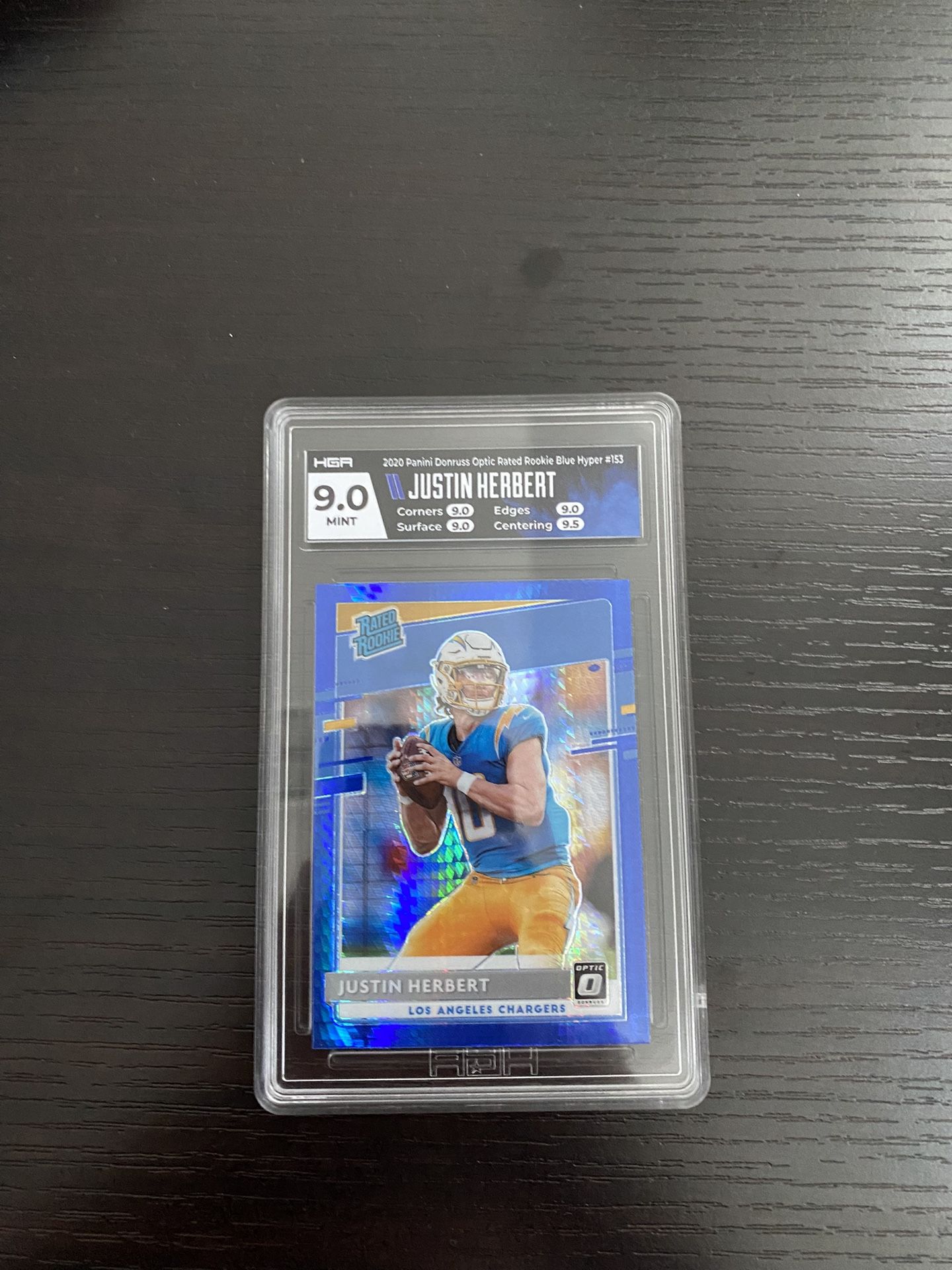 2020 Panini Donruss Optic Rated Rookie Blue Hyper Justin Herbert HGA9