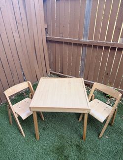 Kids Wooden Table and 2 Chairs Set Stakmore
