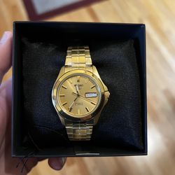Seiko 5 All Gold-plated Stainless Steel Men's Watch SNKK98