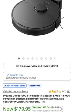 Robotic Vacuum & Mop Black