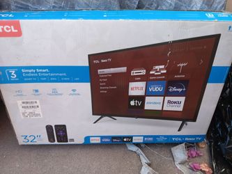 TCL 32 inch Roku Smart LED HDTV 1080p HDMI USB Monitor WiFi Flat Screen TV