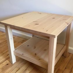 Set Of 2 IKEA Pine End Tables