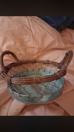 Vintage metal wire basket