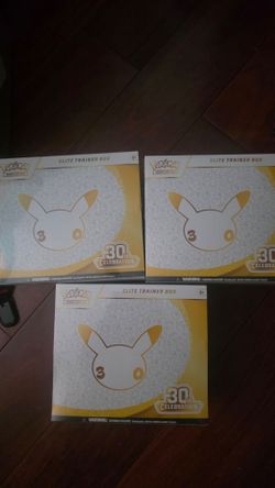 Pokémon 30th Celebration Elite Trainer Box x3