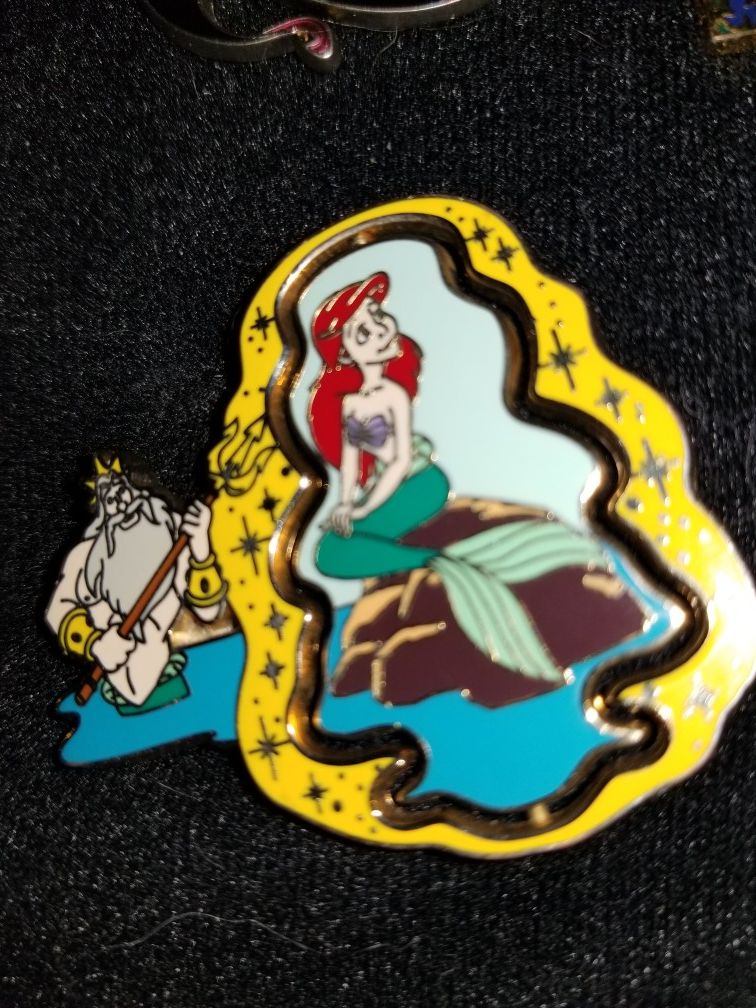DISNEY AUTHENTIC THE LITTLE MERMAID DOUBLE SIDEDPIN
