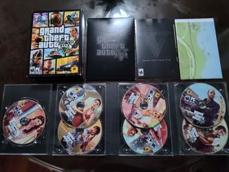 Grand Theft Auto V GTA 5 PC 7-Disc Physical Set + Box, Map & Booklets