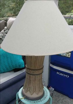 Table Lamp with Beige Shade