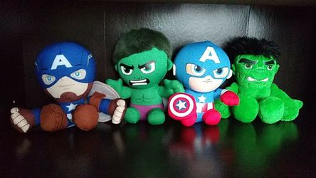 Hulk/Captian America plush toys