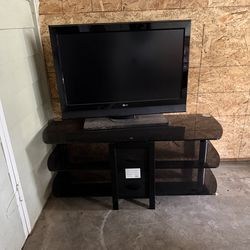 tv stand with tv