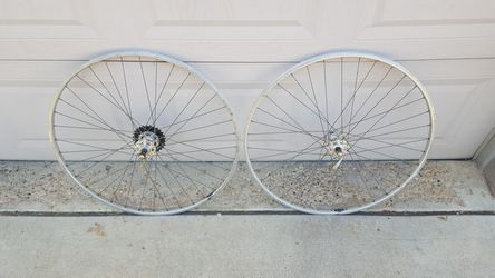 Rigida wheel set 27 x 1 1/4 normandy hubs simplex skewers